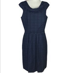 David Meister Navy embroidered professional dress